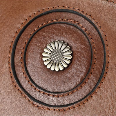 Genuine Leather Wallet For Women Men Solid Color Clutch Bag