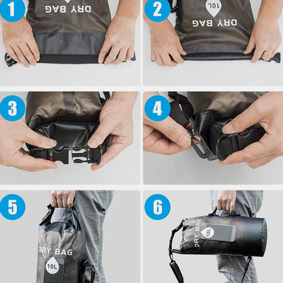 Waterproof Dry Bag Floating Roll Top Drybag Backpack for Beach Pool Sports