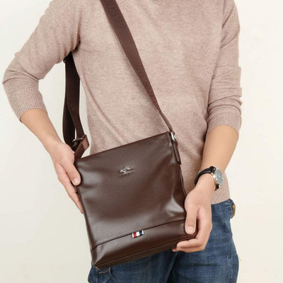 Men's Messenger Bag Crossbody Bag Soft Leather Travel Bag Sling Pack