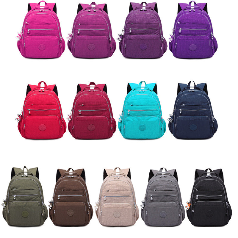 Waterproof Nylon Backpack Lightweight Sports Travel Daypack Multi-Color Optionals
