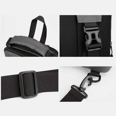 4 Way-use Lightweight Multi-Pocket Classic Sling Bag With USB Charging Port