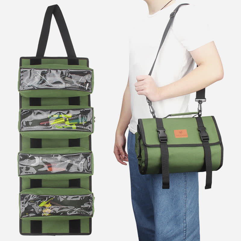 Tool Roll Bag Heavy Duty Tool Organizer with 4 Removable Pouch