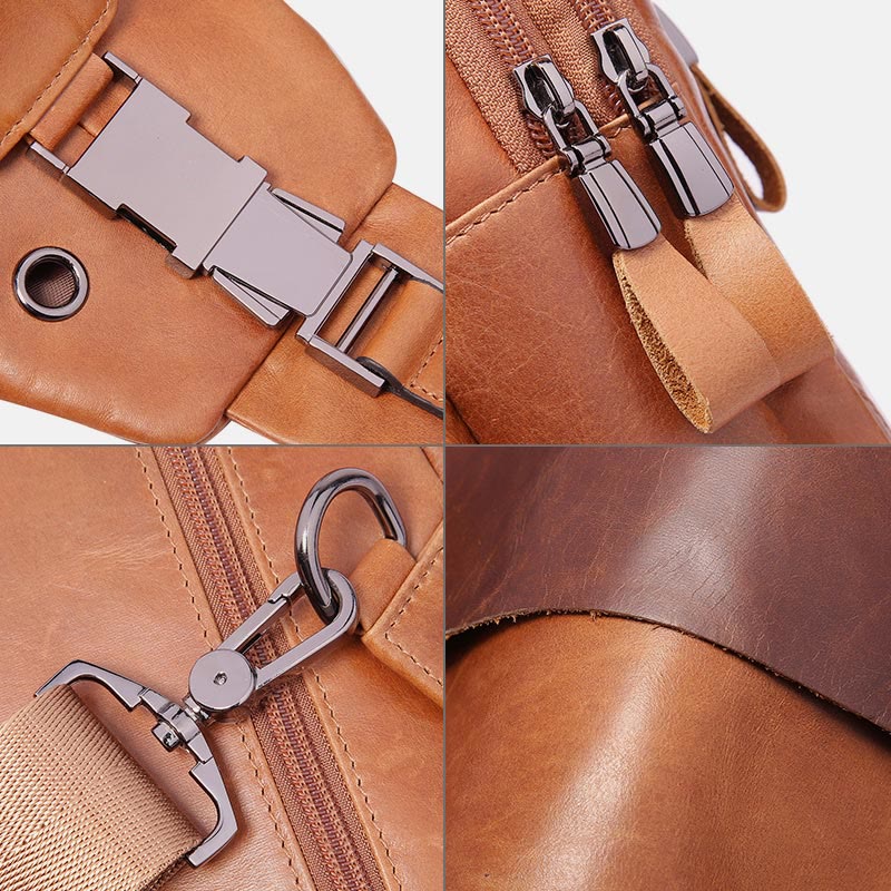 Vintage Genuine Leather Multi-function Sling Bag