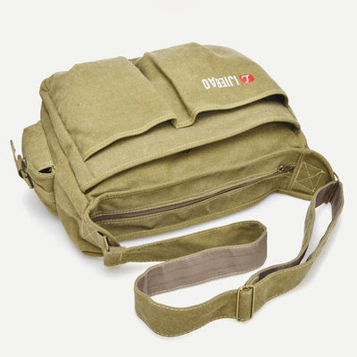 Messenger Bag For Men Vintage Canvas Large Crossbody Kit