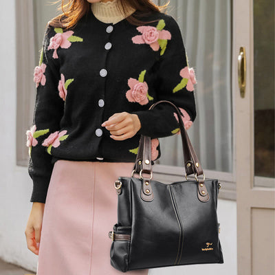 Bright Color Handbag Tote Women Dating Large Crossbody Leather Purse