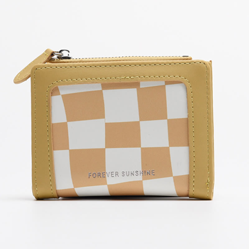 Wallet For Women Protable Light Color Short Leather Money Clip