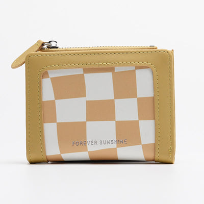 Wallet For Women Protable Light Color Short Leather Money Clip