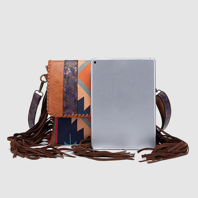 Crossbody Bag For Women Vintage Tassel Large Capacity Shopping Bag