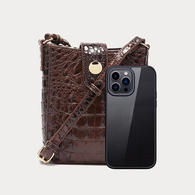 Crossbody Bag For Women Retro Crocodile Pattern Phone Bag