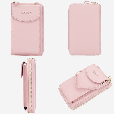 Large Capacity Elegant Long Crossbody Wallet With Phone Position