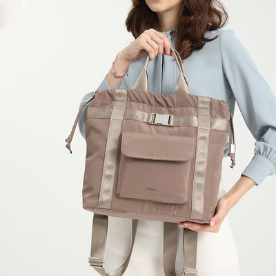 Lightweight Nylon Drawstring Backpack Tote Travel Daypack