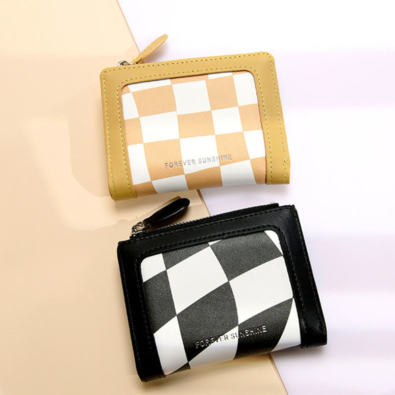 Wallet For Women Protable Light Color Short Leather Money Clip