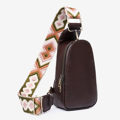 Sling Bag For Women Lightweight Wide Straps Leather Shopping Bag