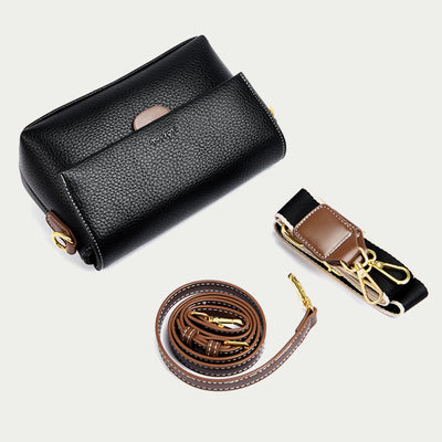 Faux Leather Crossbody Cell Phone Purse with 2 Shoulder Strap