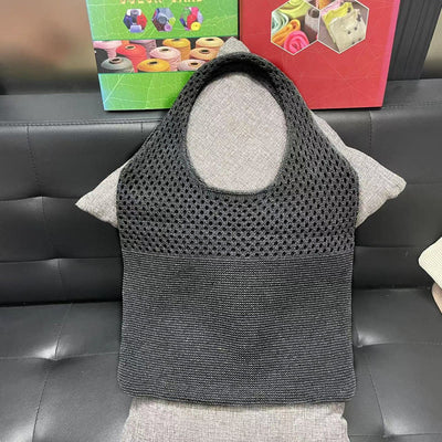 Tote Bag For Women Ethnic Style Wool Knitted Shoulder Bag