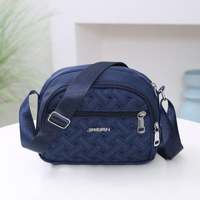 Oxford Lightweight Crossbody Bag Heart Diamond Pattern Soft Purse