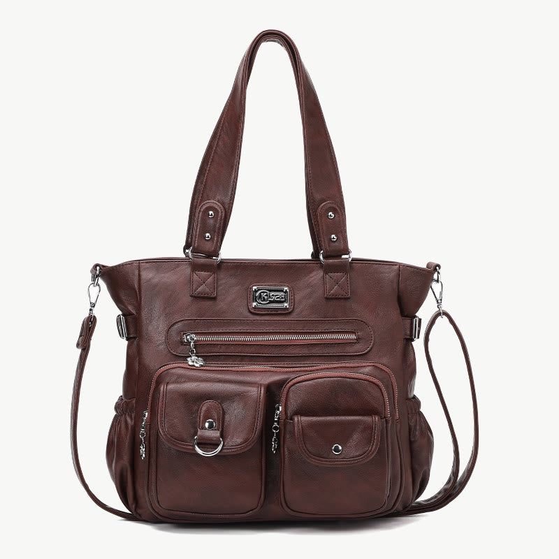 Women Large Underarm Tote Multiple Pockets Two Use Crossbody Bag