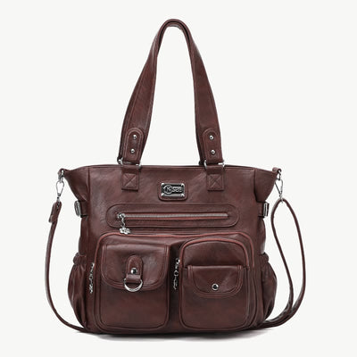 Women Large Underarm Tote Multiple Pockets Two Use Crossbody Bag