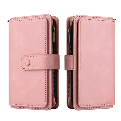 2-In-1 Wallet Case Cell Phone Case for Samsung Z Fold 3 4 Wristlet Zipper Card Holder
