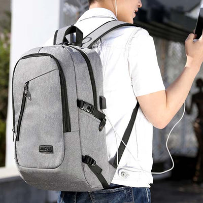 Anti-theft Travel Business Backpack with Lock and USB Charging Port