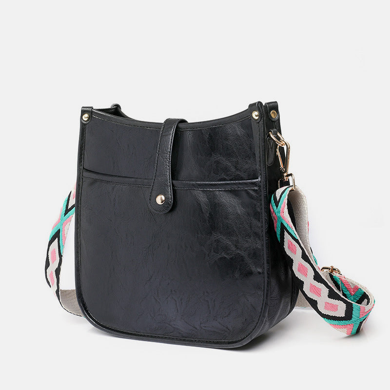 Crossbody Bag for Women PU Leather Vintage Adjustable Shoulder Bag