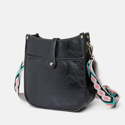 Crossbody Bag for Women PU Leather Vintage Adjustable Shoulder Bag