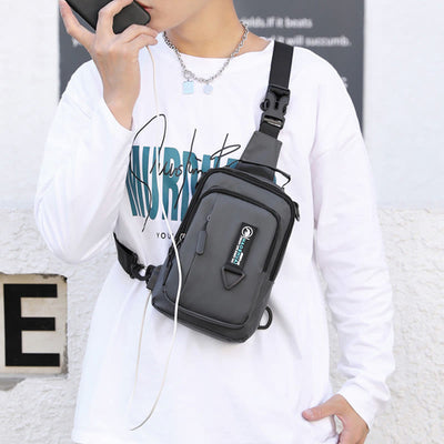Practical Crossbody Sling Bag For Men Waterproof Travel Satchel Purse