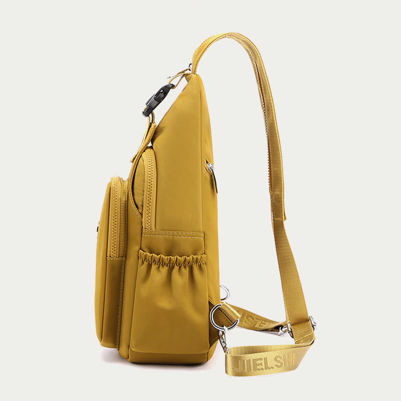 Multifunctional Sling Bag For Women Portable Waterproof Nylon Backpack