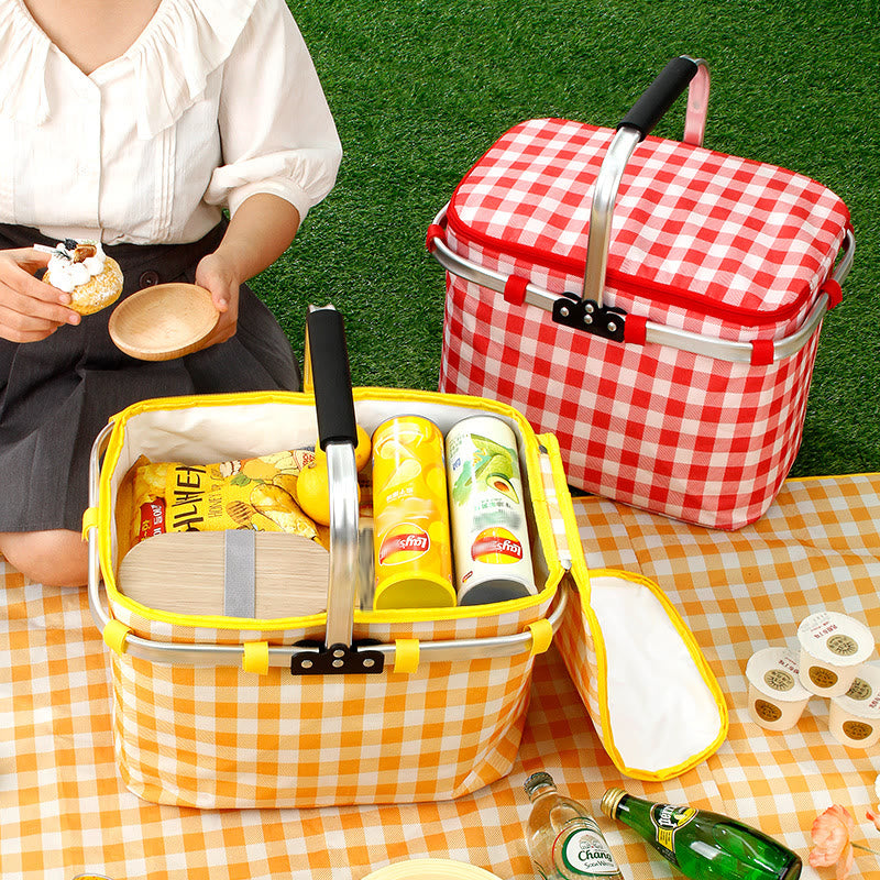 Cooler Bag For Outing Travel Thickened Aluminum Film Picnic Basket