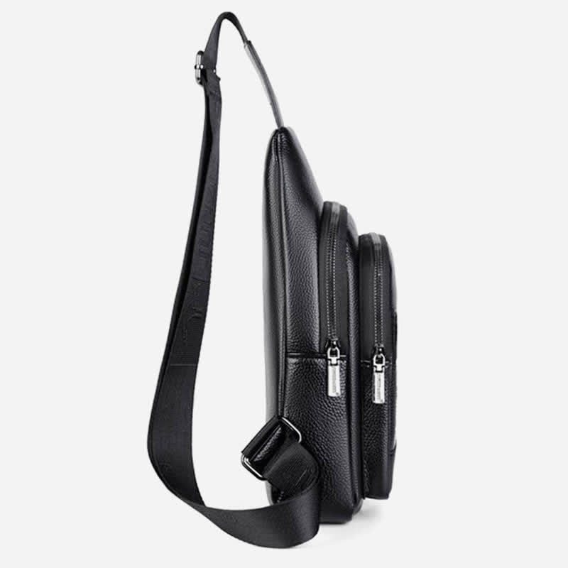Small Crossbody Sling Bag for Men Leather Purses Chest Bag