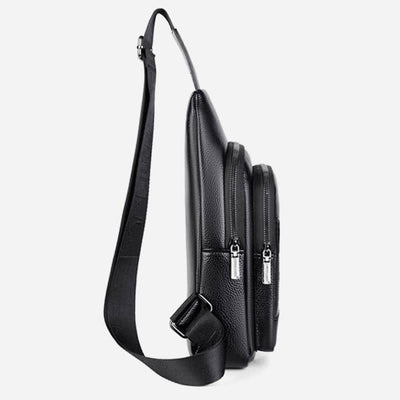 Small Crossbody Sling Bag for Men Leather Purses Chest Bag