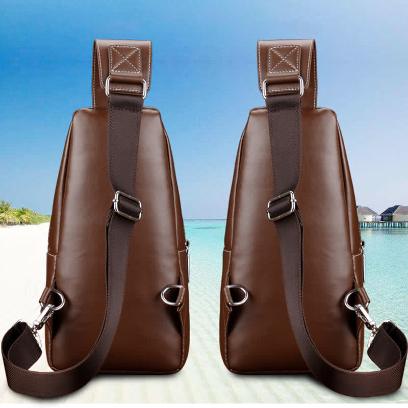 Men Casual Travel Crossbody Chest Sling Bag One Shoulder Strap Bag