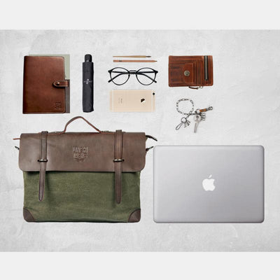 Messenger Bag For Men Canvas Casual Vintage Document Crossbody Handbag