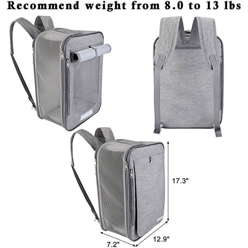Pet Backpack Carrier Foldable Pet Backpack Handbag for Cats Small Dogs