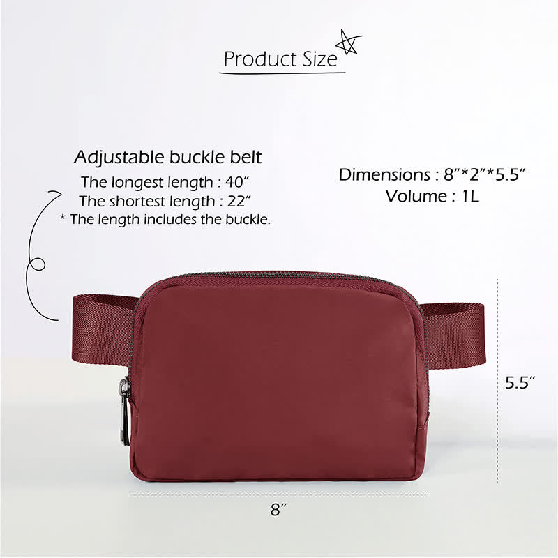 Unisex Sports Belt Bag Waist Pack Small Workout Pouch Chest Bag