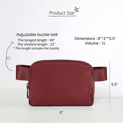 Unisex Sports Belt Bag Waist Pack Small Workout Pouch Chest Bag
