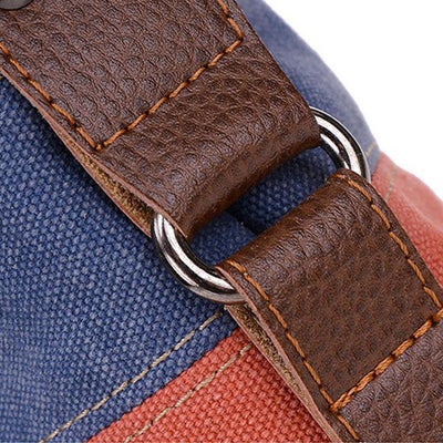 Color Block Stripe Vintage Shoulder Bag