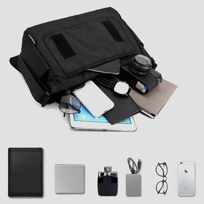 Minimalist Large Commuter Bag For Men Durable Nylon Crossbody Purse