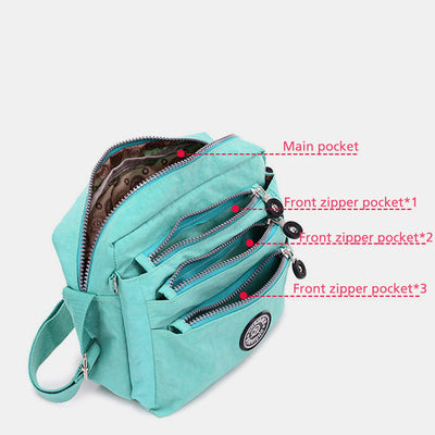 Waterproof Multi-Pocket Casual Crossbody Bag