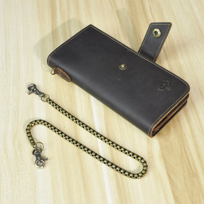 Long Wallet With Chain Large Capacity Money Clip For Men
