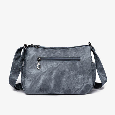 Retro Crossbody Bag Womens Color Matching Short Travel Leather Purse