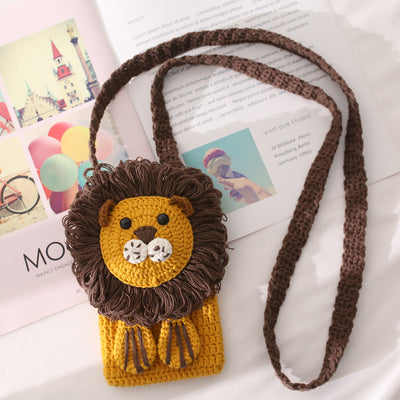 Cartoon Lion Phone Bag Cute Crossbody Bag For Women