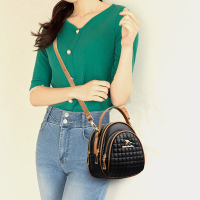 Triple Compartment Phone Bag For Women Commuter Minimalist Crossbody Bag