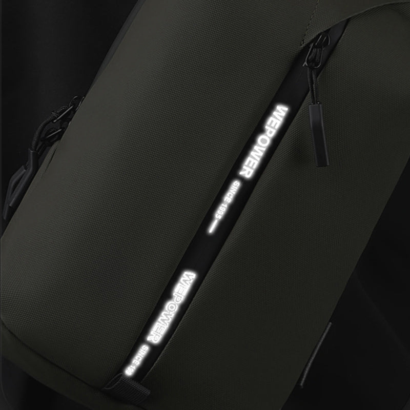 Large Chest Bag For Men Center Open Nylon Crossbody Bag