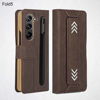 Samsung Fold Series Phone Case Magnetic Stand Foldable Card Case