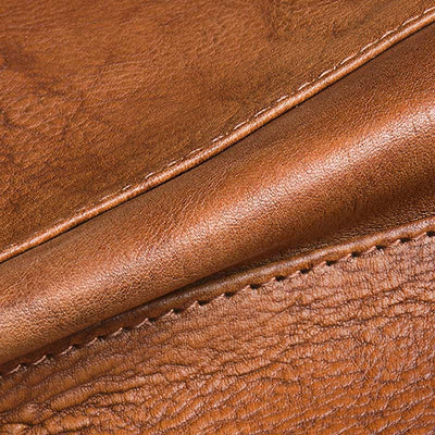 Retro Leather Wallet for Men Filp Bifold Short Wallet with Multi-Slot