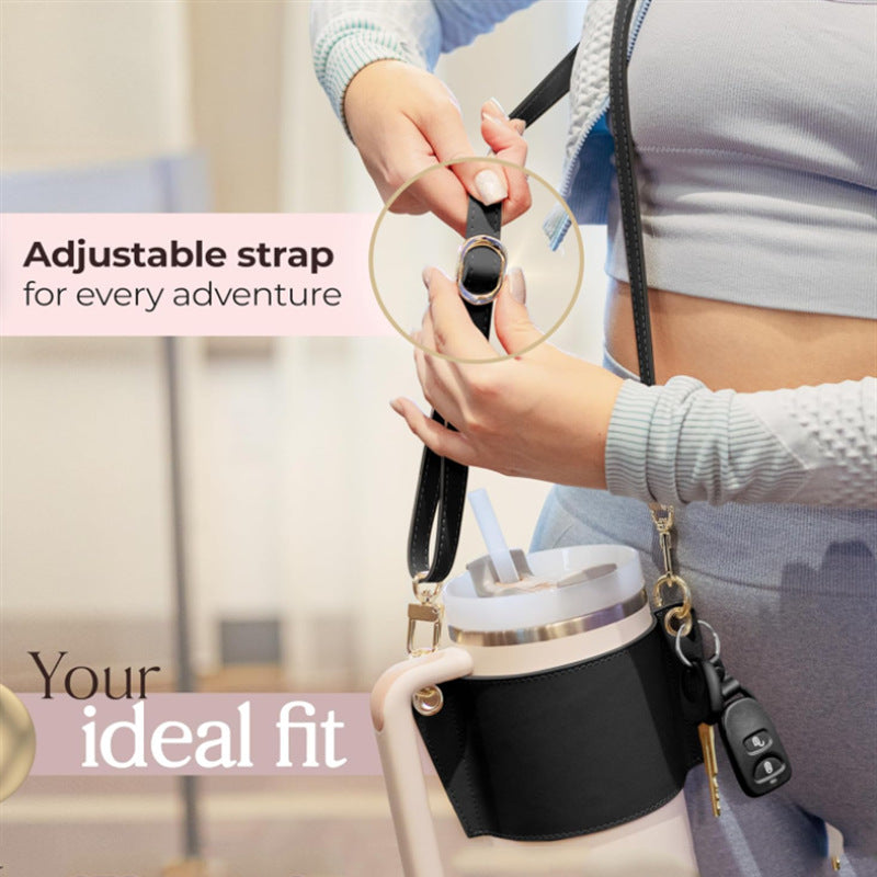 40ml Ice Cup Cover Portable Crossbody Water Bottle Carrying Case