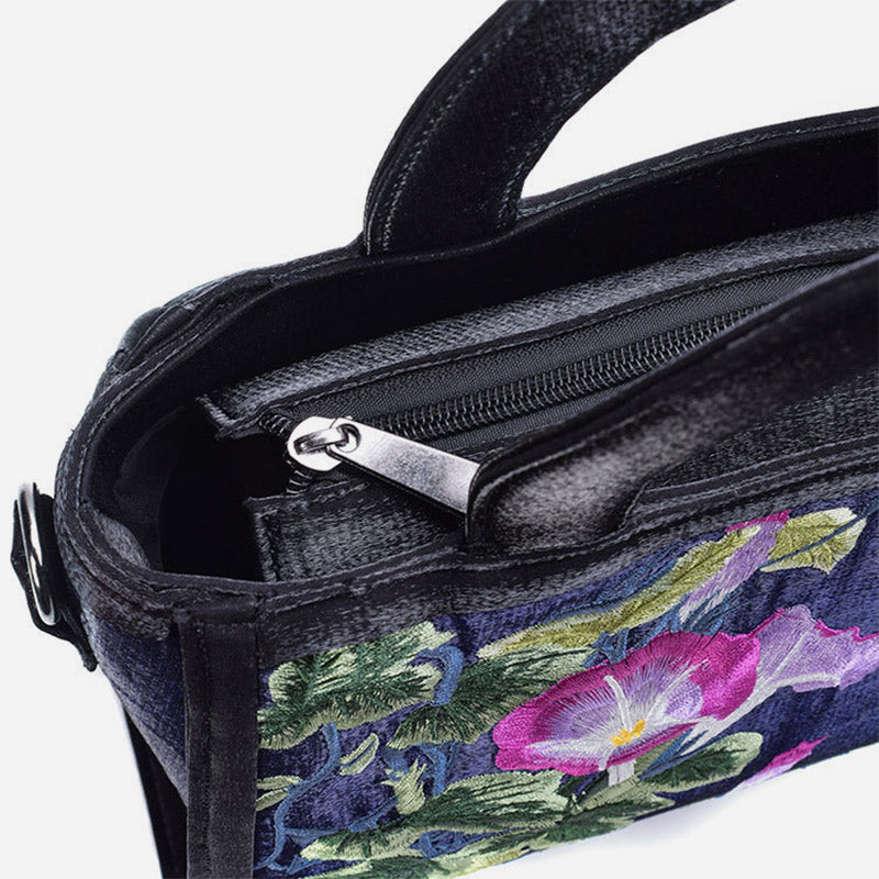 Ethnic Style Tote Floral Embroideried Crossbody Bag For Women