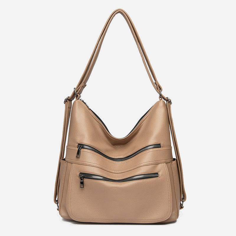 Multifunctional Large Business Leather Tote For Women Convertible Backpack