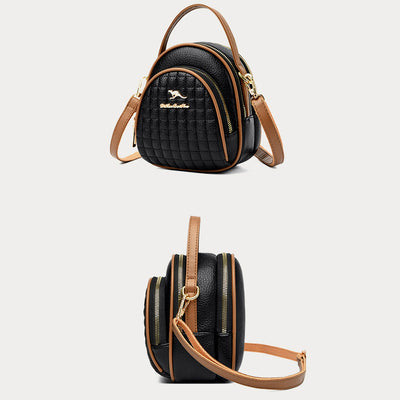 Triple Compartment Phone Bag For Women Commuter Minimalist Crossbody Bag